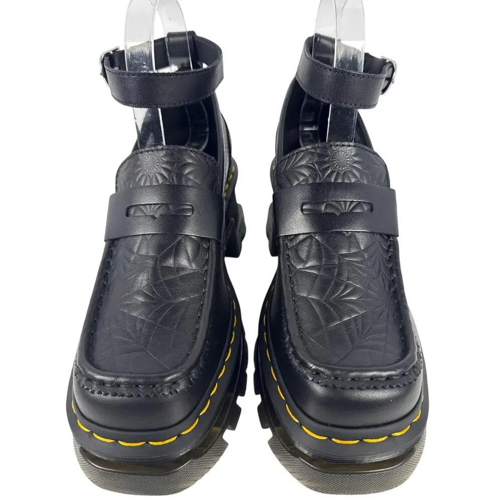 Dr. Martens Wednesday Adams Corran Loafers Womens 7 Black Leather EU38 - Picture 6 of 9